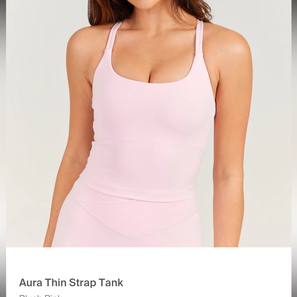 Elite Eleven Thin Strap Tank in blush pink